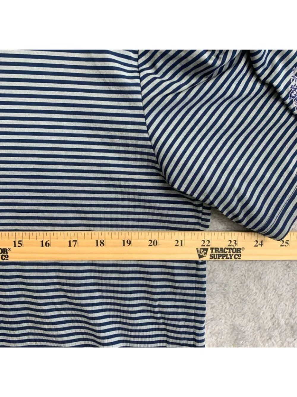 RLX Ralph Lauren Men's M Blue Striped Polo Shirt Wicking Performance P0472